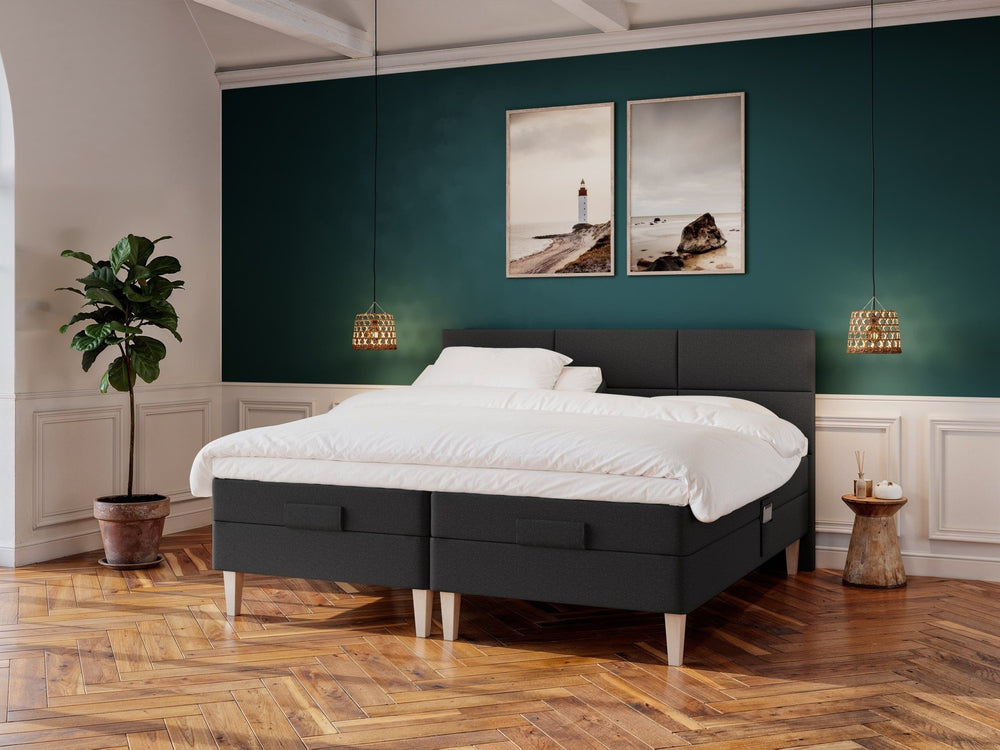 Ragna Fjäll 210x210 Antrasitt Nordic Dream tilbyr senger med skandinavisk design og materialer av høy kvalitet. Opplev perfekt komfort for en god natts søvn. Bestill din i dag!