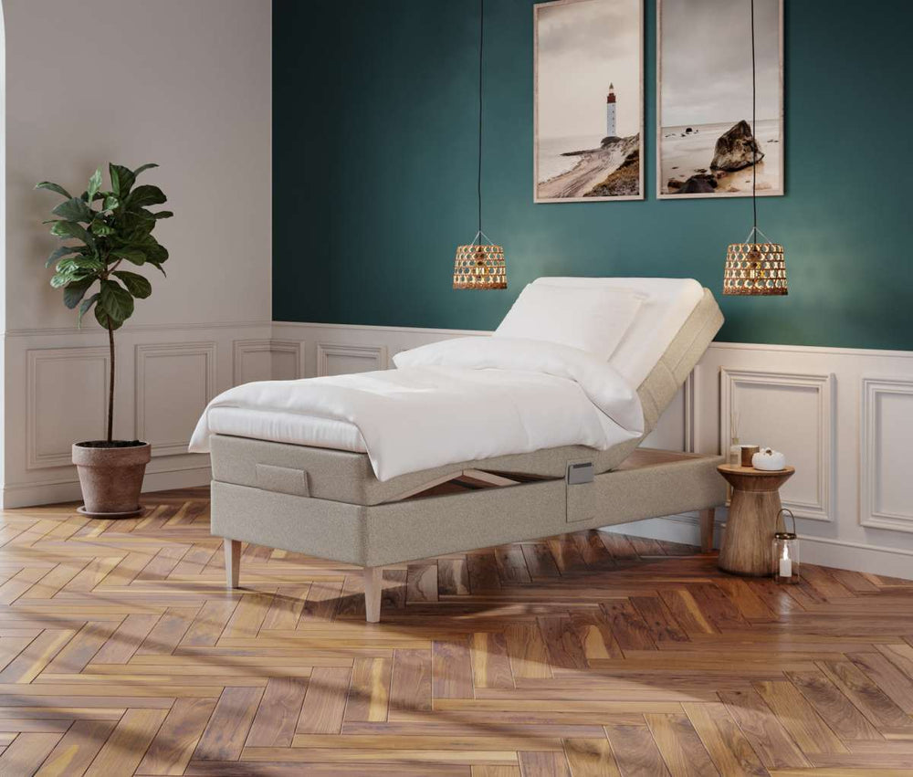 Ragna Fjäll 90x210 Sand Nordic Dream tilbyr senger med skandinavisk design og materialer av høy kvalitet. Opplev perfekt komfort for en god natts søvn. Bestill din i dag!