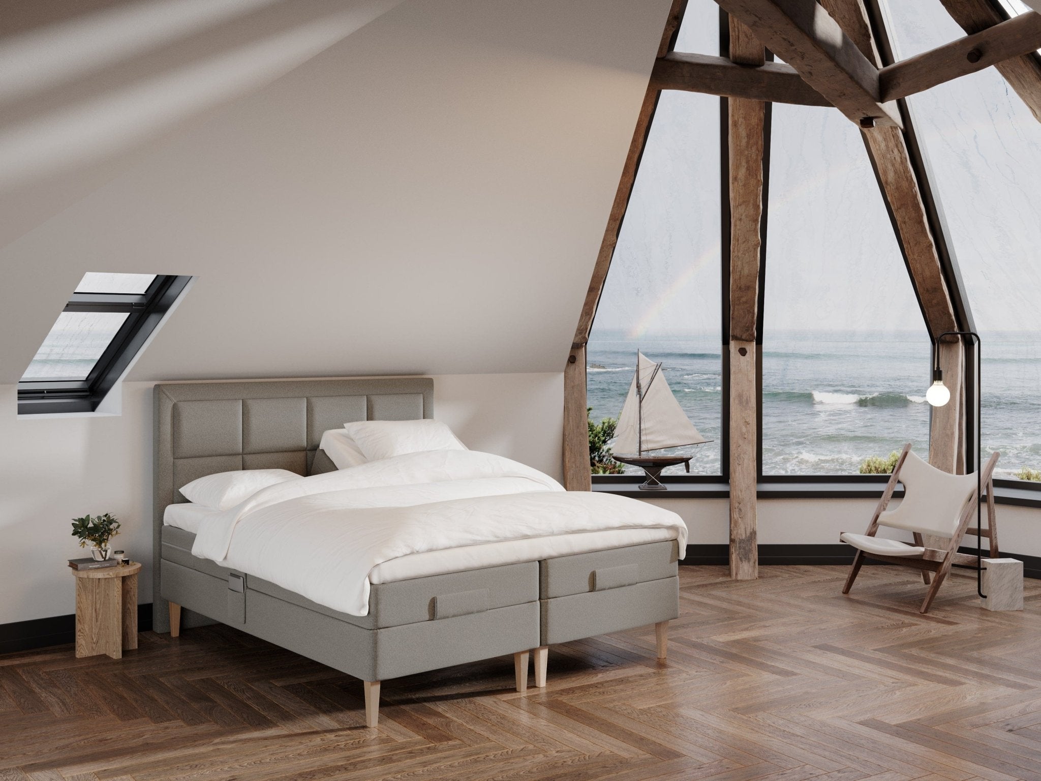 Ragna Fjord 160x200 Lysegrå Nordic Dream tilbyr senger med skandinavisk design og materialer av høy kvalitet. Opplev perfekt komfort for en god natts søvn. Bestill din i dag!