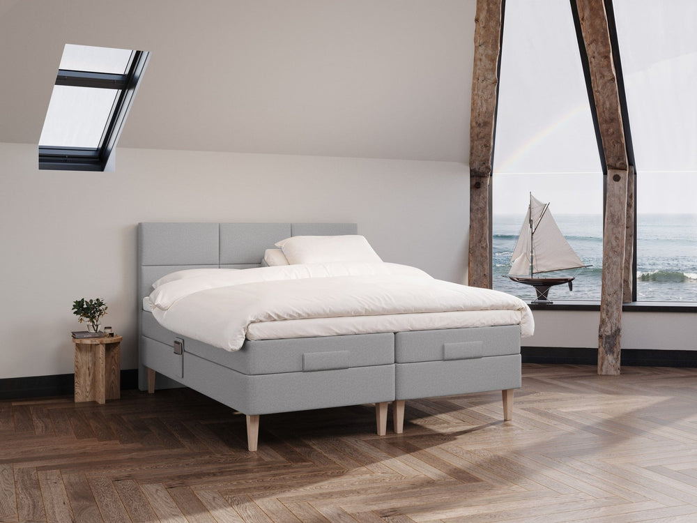 Ragna Fjord 180x200 Lysegrå Nordic Dream tilbyr senger med skandinavisk design og materialer av høy kvalitet. Opplev perfekt komfort for en god natts søvn. Bestill din i dag!