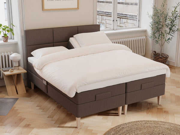 Ragna Nordlys 160x200 Mørk brun Nordic Dream tilbyr senger med skandinavisk design og materialer av høy kvalitet. Opplev perfekt komfort for en god natts søvn. Bestill din i dag!