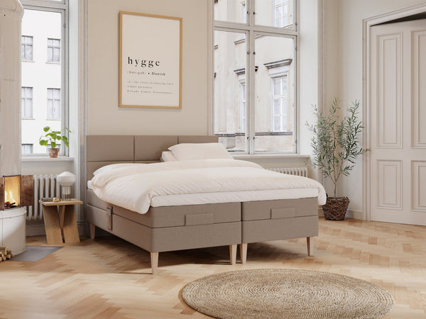 Ragna Nordlys 180x210 Brun Nordic Dream tilbyr senger med skandinavisk design og materialer av høy kvalitet. Opplev perfekt komfort for en god natts søvn. Bestill din i dag!