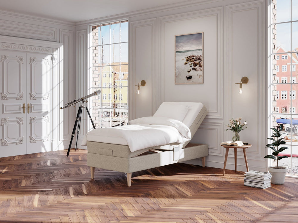 Ragna Nordlys 90x210 Sand Nordic Dream tilbyr senger med skandinavisk design og materialer av høy kvalitet. Opplev perfekt komfort for en god natts søvn. Bestill din i dag!