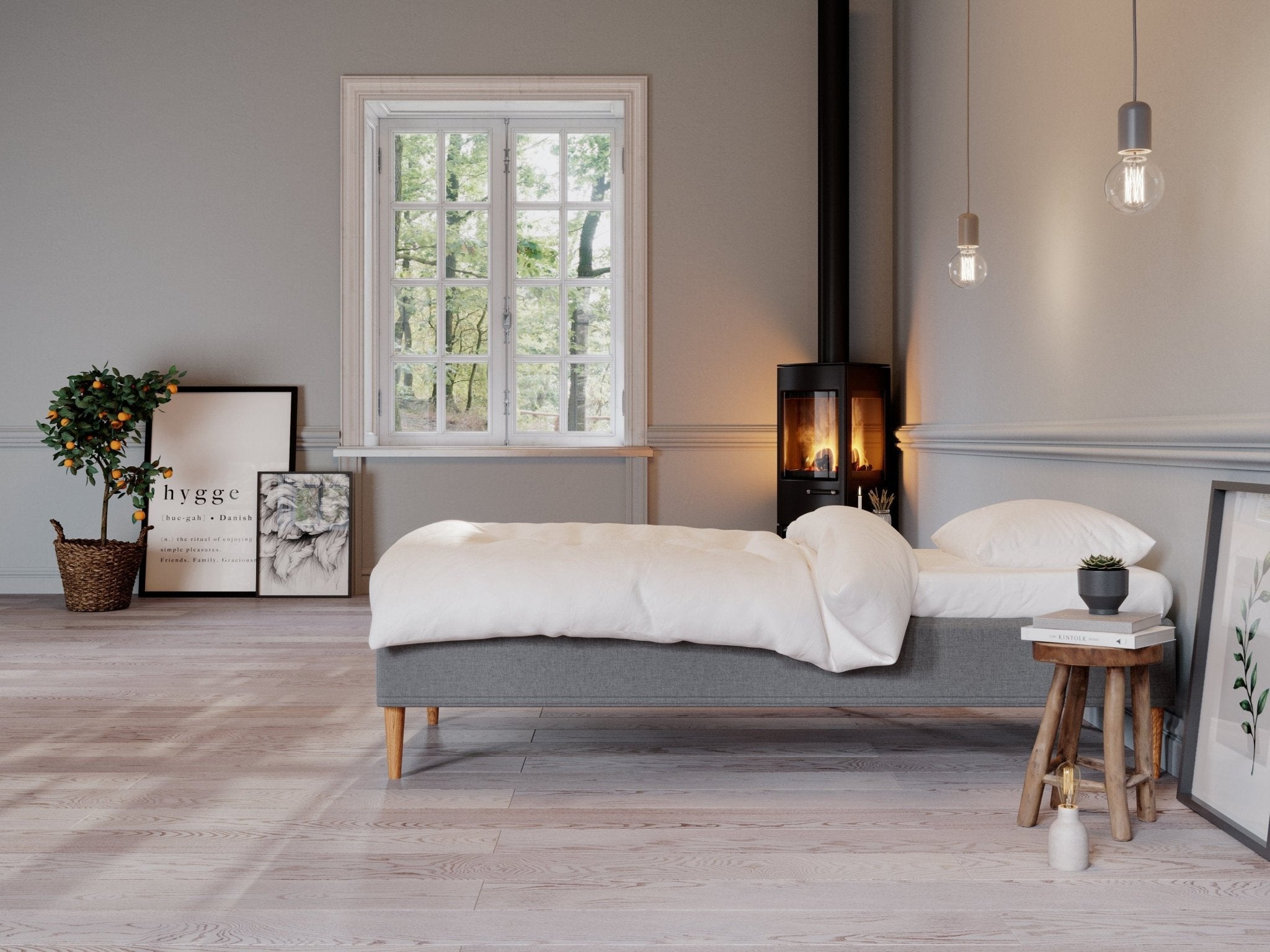 Saga Älv | 90x200 | Grå - Nordic Dream 🇳🇴