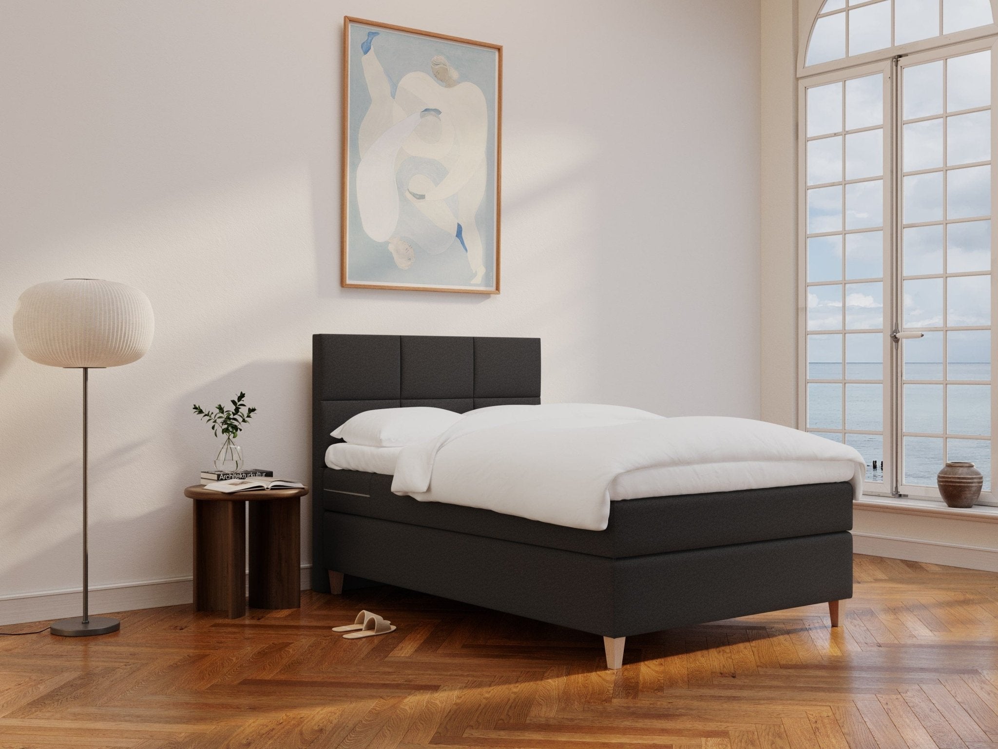 Snefrid Älv 140x200 Antrasitt Nordic Dream tilbyr senger med skandinavisk design og materialer av høy kvalitet. Opplev perfekt komfort for en god natts søvn. Bestill din i dag!