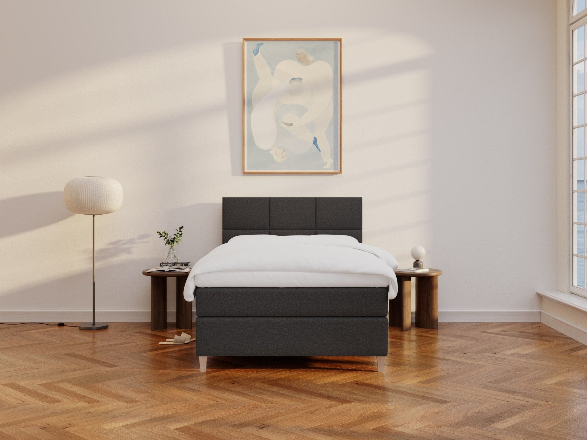 Snefrid Älv 140x210 Antrasitt Nordic Dream tilbyr senger med skandinavisk design og materialer av høy kvalitet. Opplev perfekt komfort for en god natts søvn. Bestill din i dag!