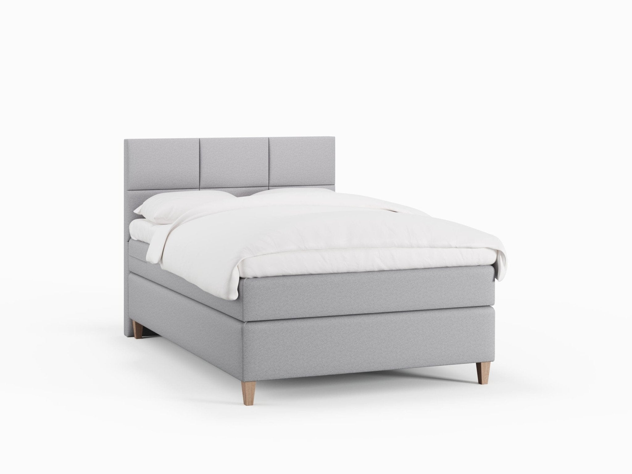 Snefrid Älv 140x210 Lysegrå Nordic Dream tilbyr senger med skandinavisk design og materialer av høy kvalitet. Opplev perfekt komfort for en god natts søvn. Bestill din i dag!