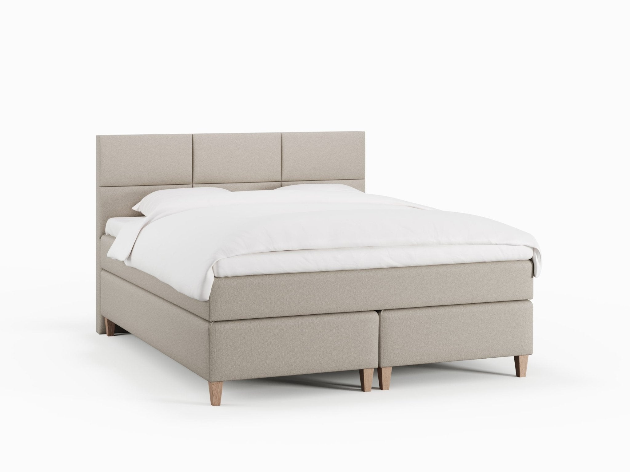 Snefrid Älv 160x210 Sand Nordic Dream tilbyr senger med skandinavisk design og materialer av høy kvalitet. Opplev perfekt komfort for en god natts søvn. Bestill din i dag!