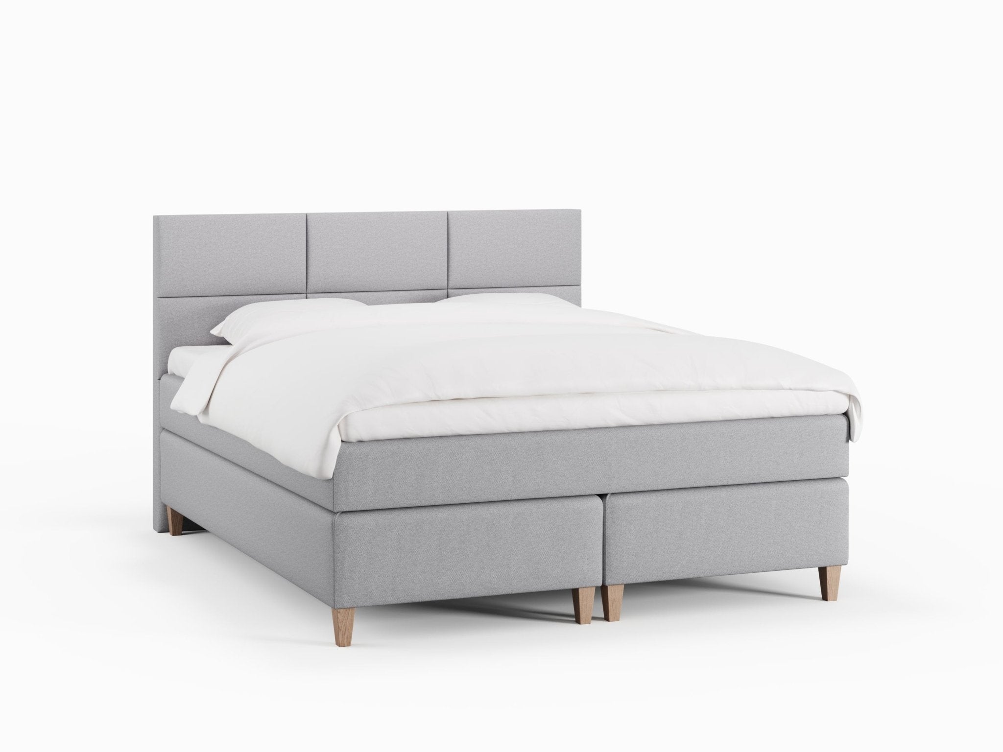 Snefrid Älv 180x200 Lysegrå Nordic Dream tilbyr senger med skandinavisk design og materialer av høy kvalitet. Opplev perfekt komfort for en god natts søvn. Bestill din i dag!