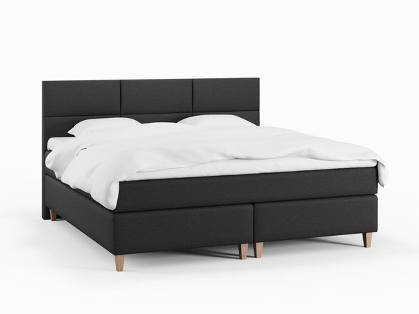 Snefrid Älv 200x200 Antrasitt Nordic Dream tilbyr senger med skandinavisk design og materialer av høy kvalitet. Opplev perfekt komfort for en god natts søvn. Bestill din i dag!