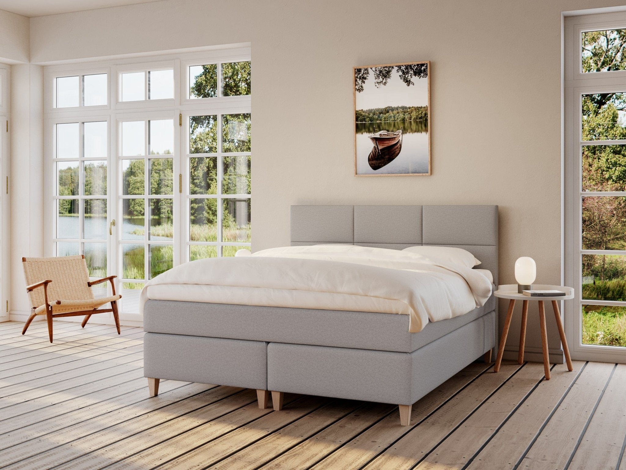 Snefrid Fjäll 160x200 Lysegrå Nordic Dream tilbyr senger med skandinavisk design og materialer av høy kvalitet. Opplev perfekt komfort for en god natts søvn. Bestill din i dag!