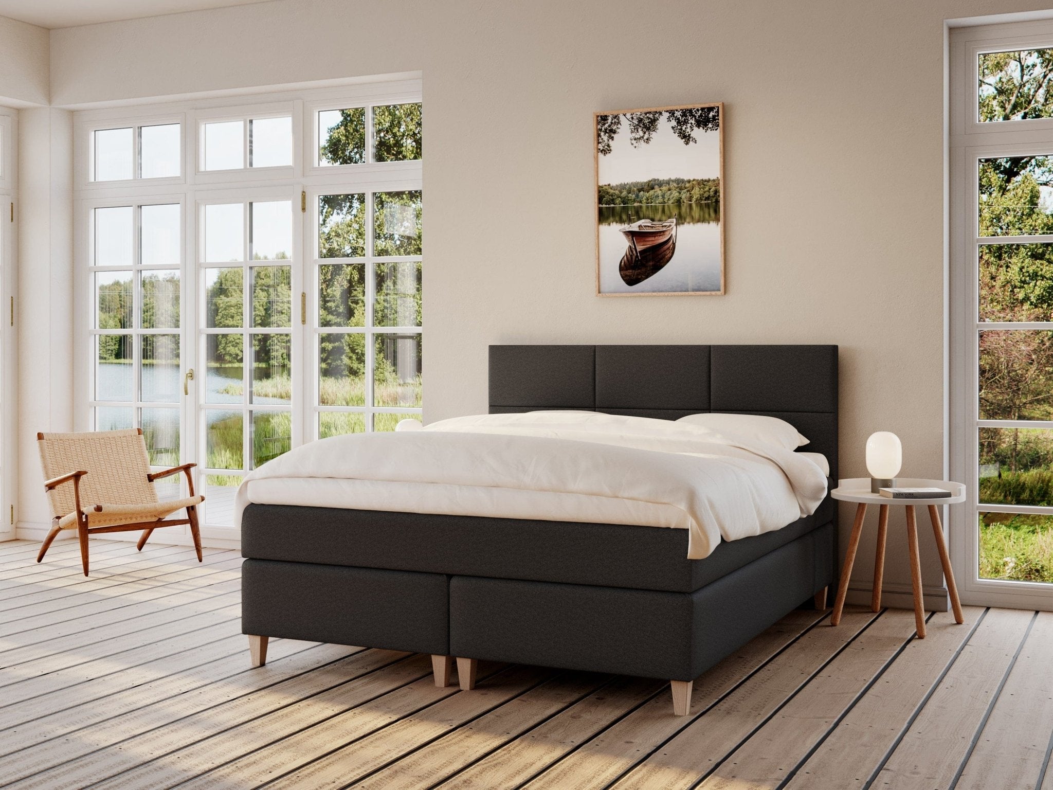 Snefrid Fjäll 200x200 Antrasitt Nordic Dream tilbyr senger med skandinavisk design og materialer av høy kvalitet. Opplev perfekt komfort for en god natts søvn. Bestill din i dag!