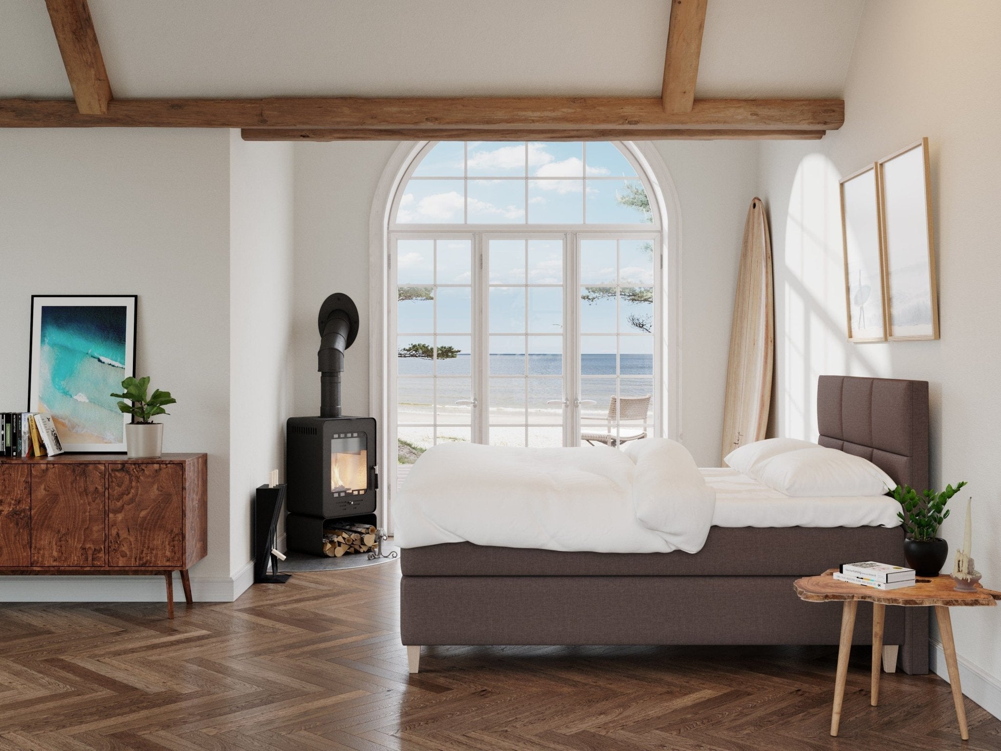 Snefrid Fjord 120x200 Mørk Brun Nordic Dream tilbyr senger med skandinavisk design og materialer av høy kvalitet. Opplev perfekt komfort for en god natts søvn. Bestill din i dag!