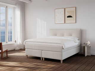 Snefrid Nordlys 180x200 Bouclé cream Nordic Dream tilbyr senger med skandinavisk design og materialer av høy kvalitet. Opplev perfekt komfort for en god natts søvn. Bestill din i dag!